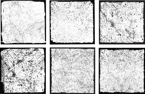 Vector Black Grunge frame set