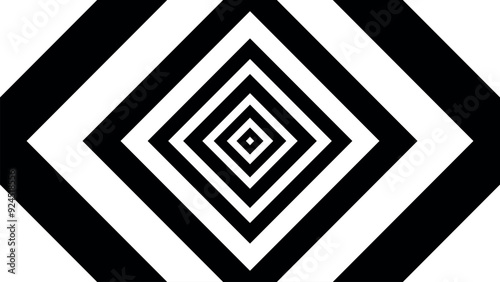 Black and white diamond shape triangular pattern background texture can be used on fabric and mind games visual effect background