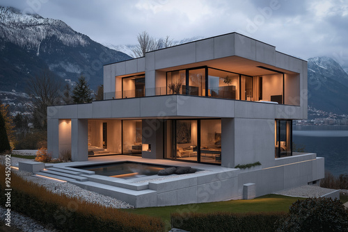 Modern concrete house