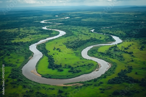 River aerial view