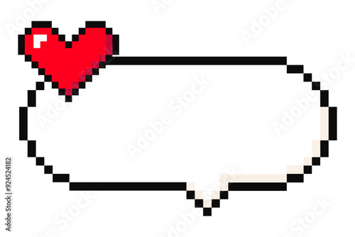 Pixel speech bubble cloud 8 bit y2k digital retro message. Game talk box, comment.b Text frame, border. 80s, 90s computer games.