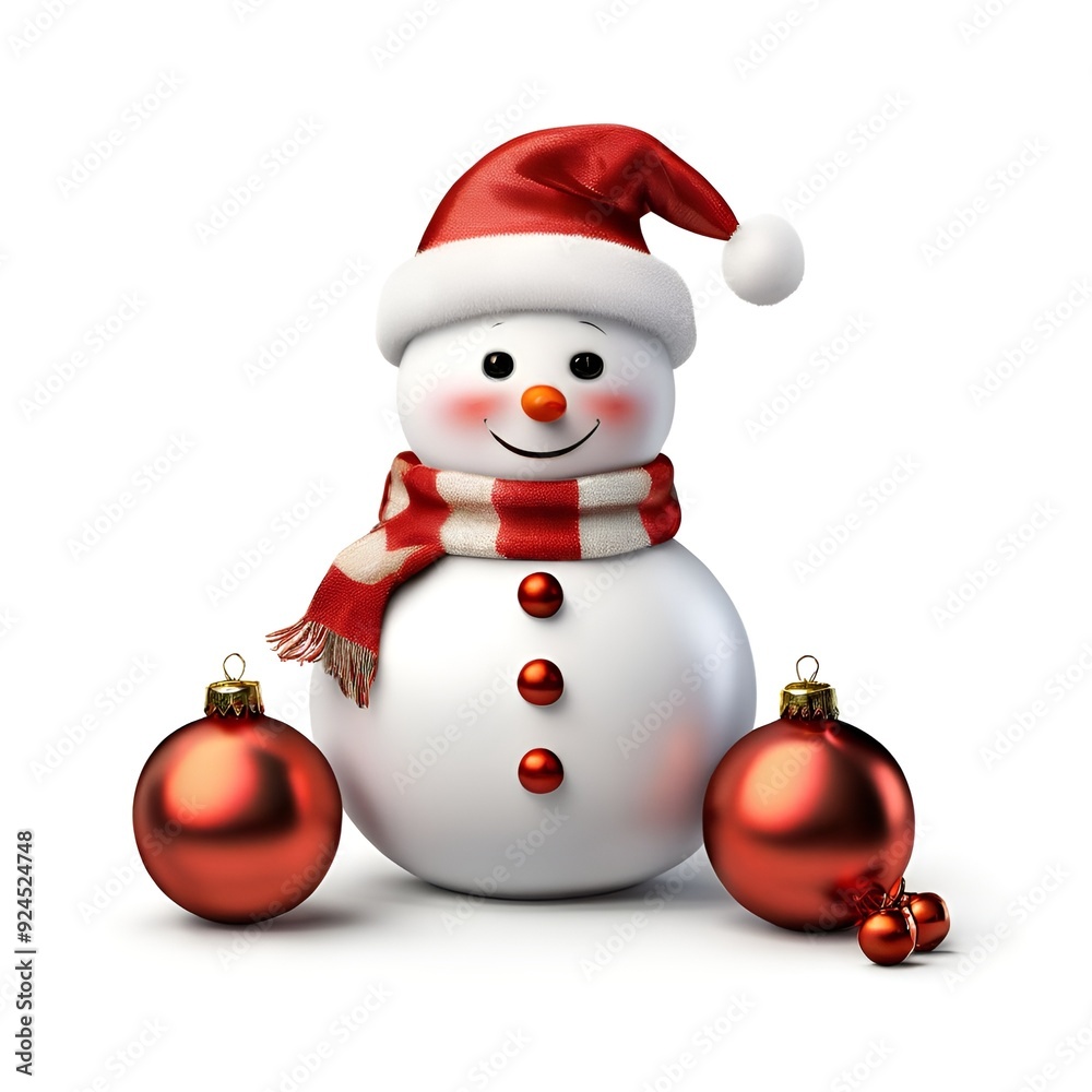 snowman with christmas ball snowman with christmas ball