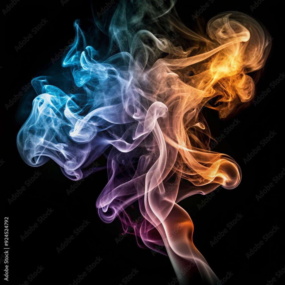 Obraz premium smoke on black background