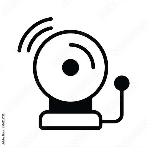 Notification bell, school bell vector design in modern style