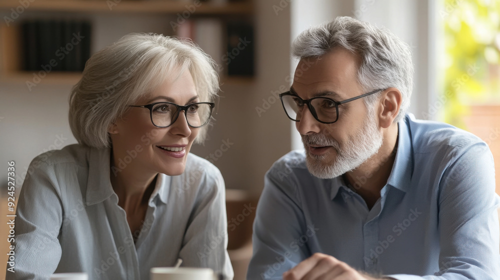 Mature couple in a professional consultation, discussing their legacy and future planning Mature couple in a professional consultation, discussing their legacy and future planning
