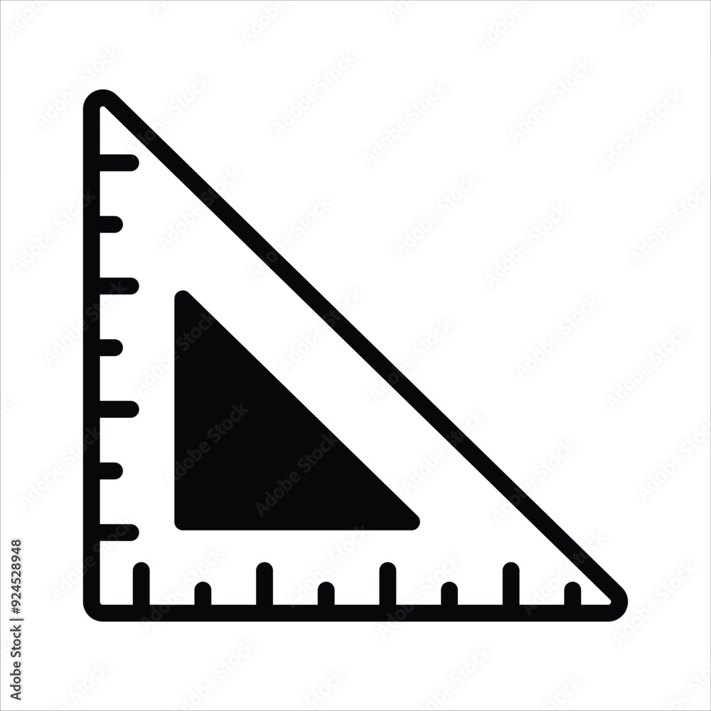 Triangular ruler vector design, ready for premium use Triangular ruler vector design, ready for premium use