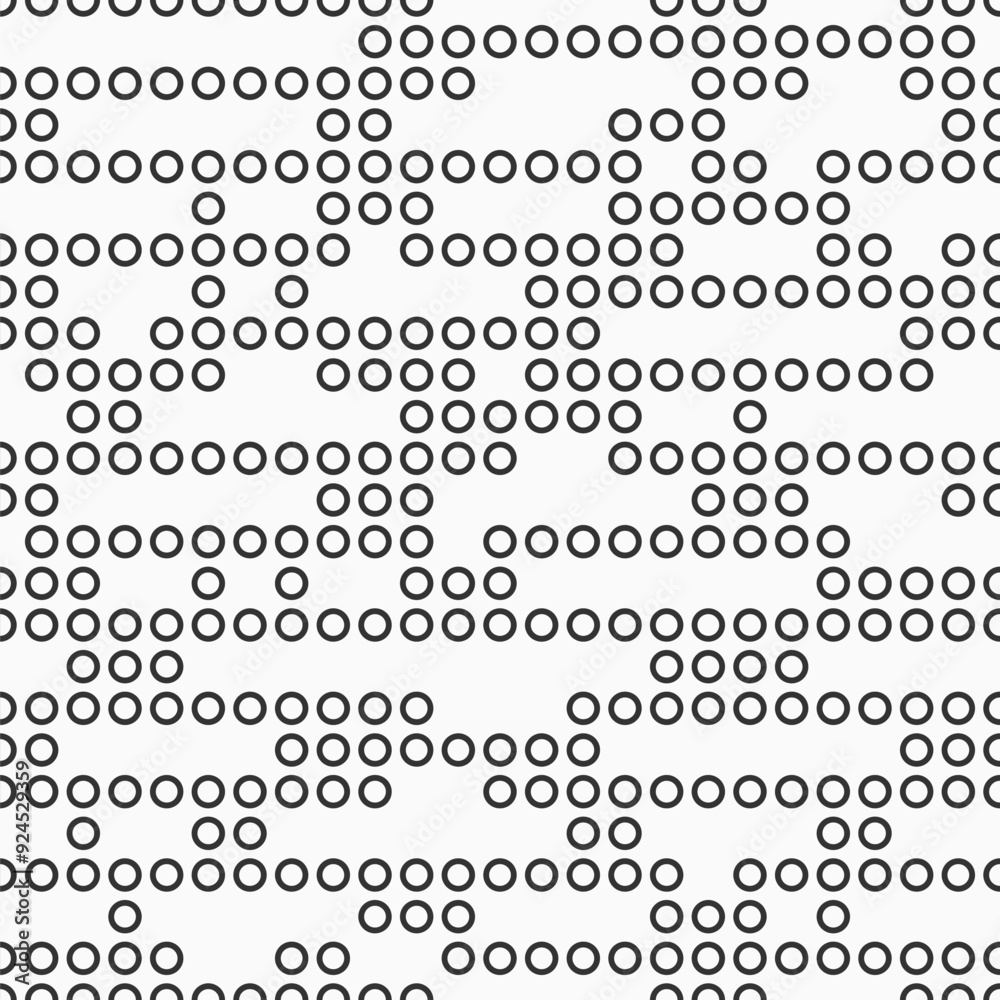 Seamless dots pattern. Geometric dots pattern. Seamless vector repeating background. Simple dots vector background. Randomly arranged dots or circles. Small circles geometric pattern. Black dots patte