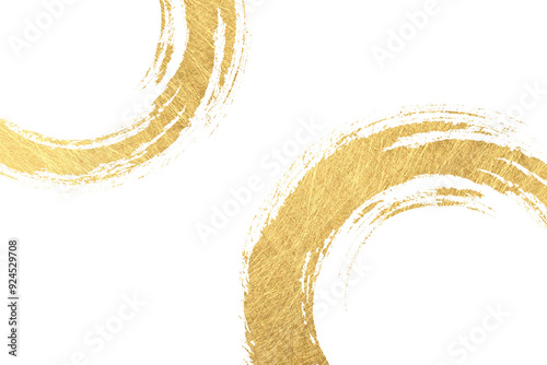 金色のブラシのストローク　日本文化　日本の伝統　背景素材（アブストラクト）