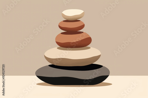 Balanced stones minimalist design
