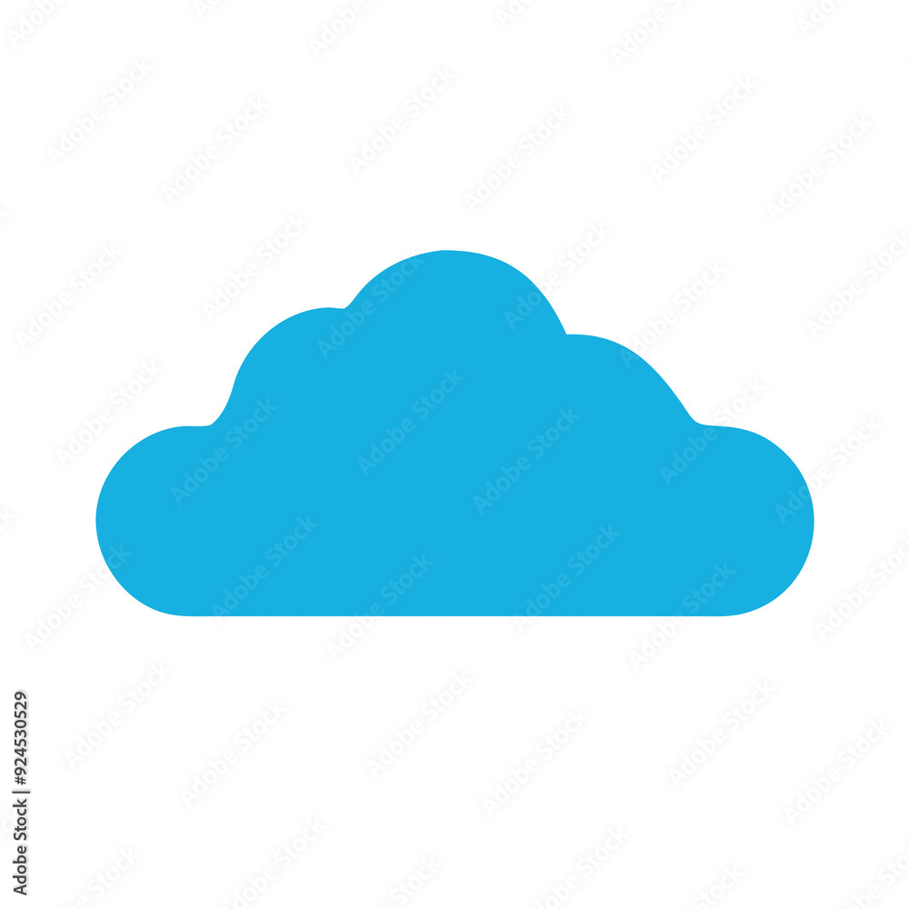 cloud computing icon on blue background cloud computing icon on blue background