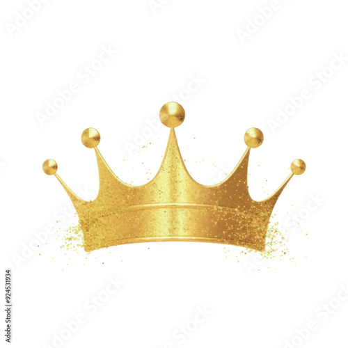 Golden crown with glitter