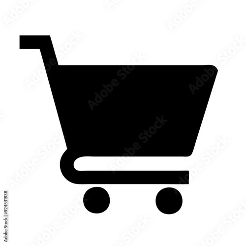 shopping cart on white