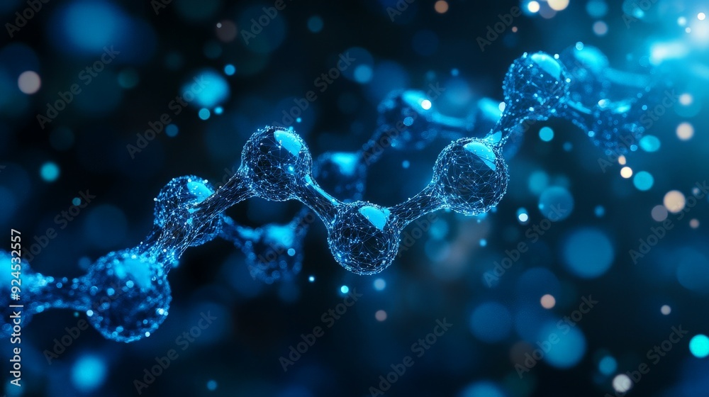 Abstract Molecular Science Background in Blue Tones Abstract Molecular Science Background in Blue Tones