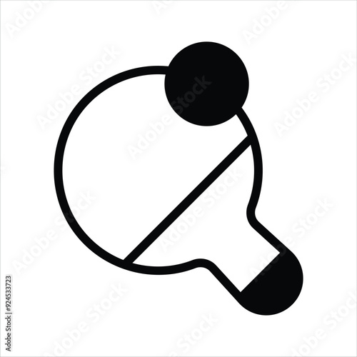 Ping Pong, editable icon of table tennis in modern style