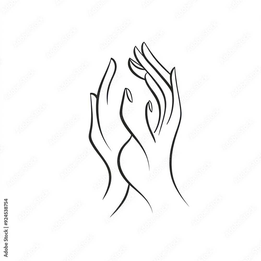 Elegant Hands Illustration Elegant Hands Illustration