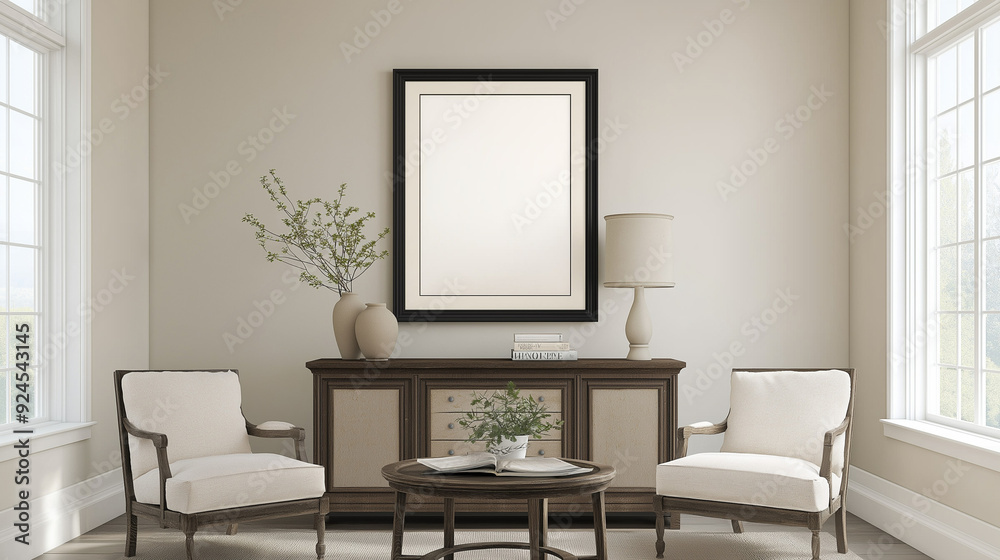 Frame & poster mockup, Living room interior with frame mock up. Frame & poster mockup, Living room interior with frame mock up.