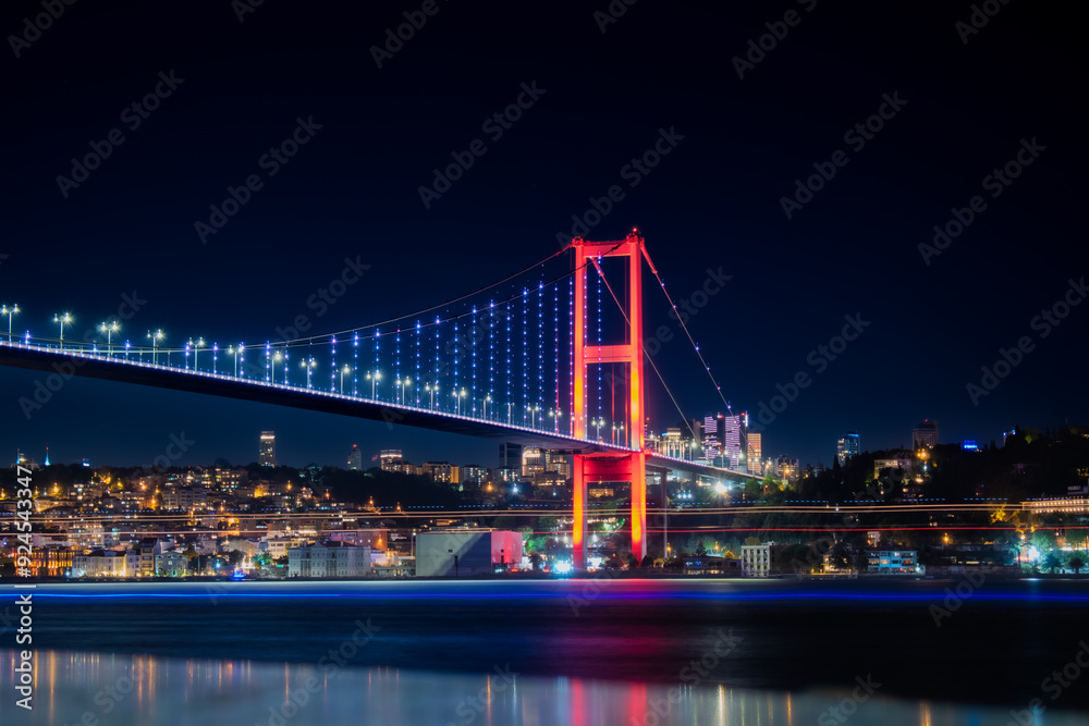 Fototapeta premium Bosphorus bridge at night