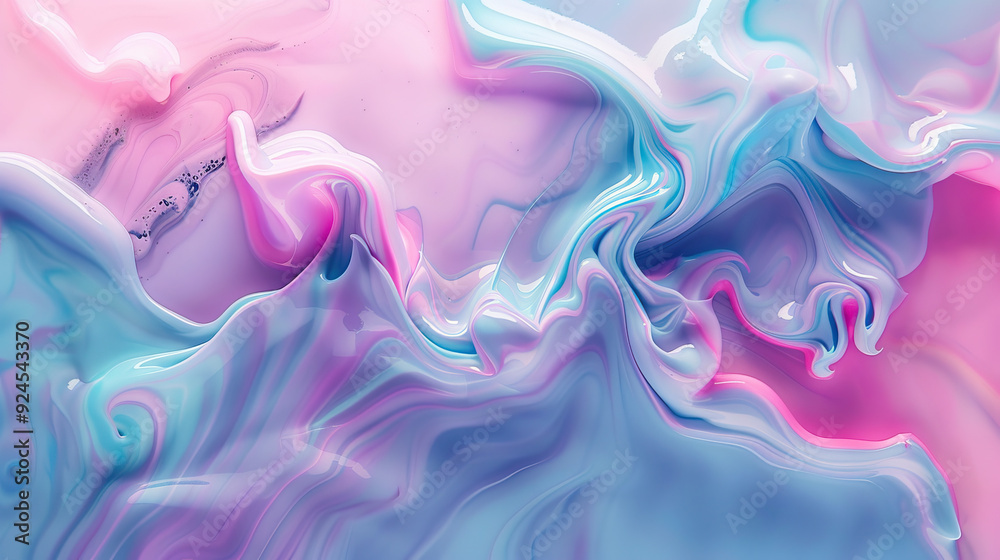 Colorful abstract fluid painting with blue and yellow hues creative design modern artistic expression Colorful abstract fluid painting with blue and yellow hues creative design modern artistic expression