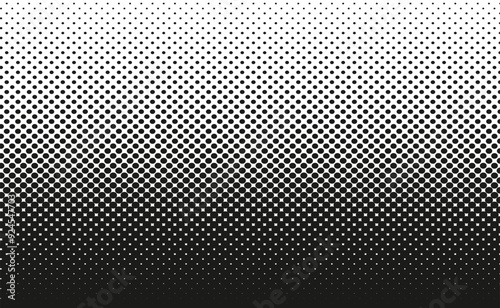 Halftone dotted pattern. Pop art gradient background with circles. Comic half tone texture