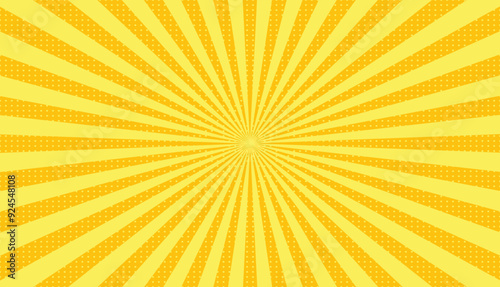 Illustration yellow-orange Pop art creative concept colorful comics book Cartoon halftone retro pattern Abstract template design background comic style pop art