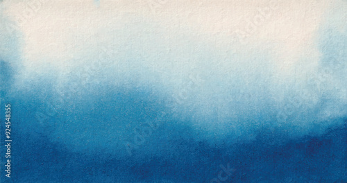 Watercolor abstract blue nad white texture background