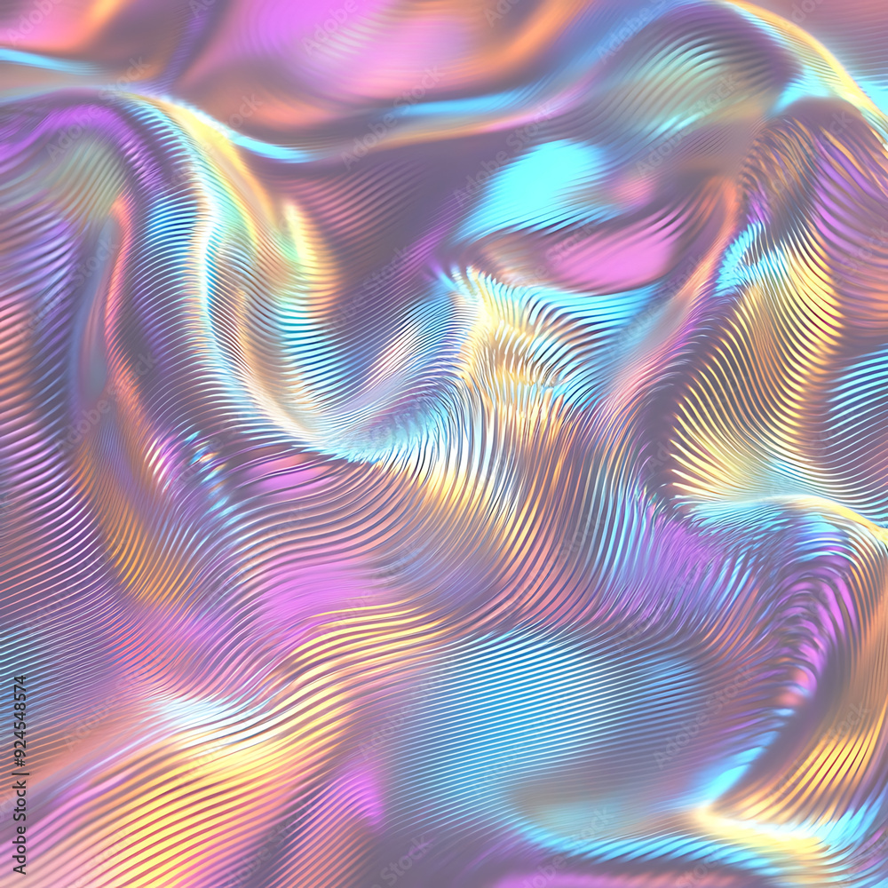 Fototapeta premium Futuristic Holographic Digital Background with Neon Gradient and Cyber Tech Elements