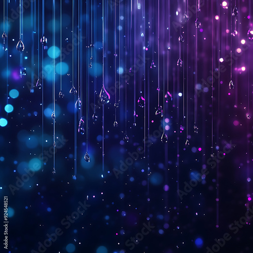 Futuristic Holographic Digital Background with Neon Gradient and Cyber Tech Elements