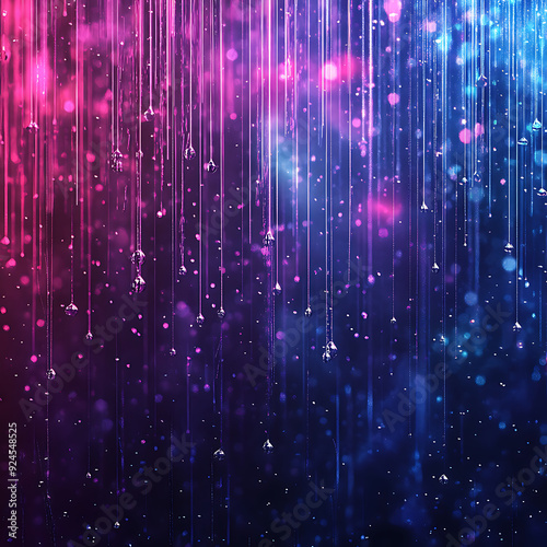 Futuristic Holographic Digital Background with Neon Gradient and Cyber Tech Elements