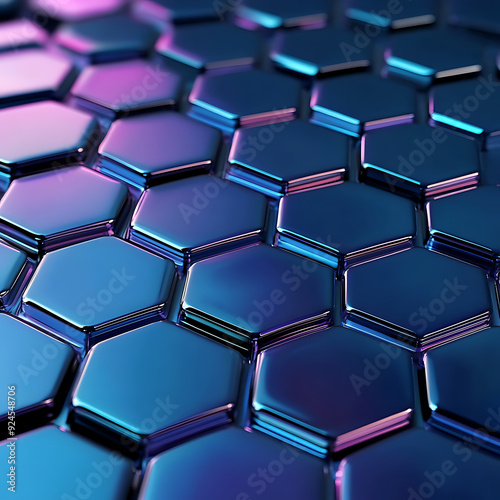 Futuristic Holographic Digital Background with Neon Gradient and Cyber Tech Elements