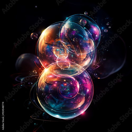 Futuristic Holographic Digital Background with Neon Gradient and Cyber Tech Elements