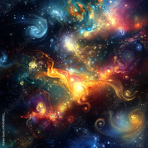 Futuristic Holographic Digital Background with Neon Gradient and Cyber Tech Elements