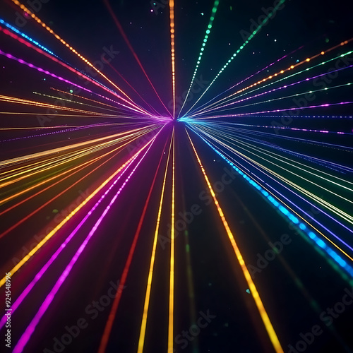 Futuristic Holographic Digital Background with Neon Gradient and Cyber Tech Elements
