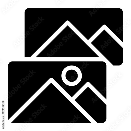 images, pictures, photos, gallery, landscape, visual communication solid or glyph icon