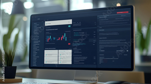 CRM system, Customer Interaction Tracking: A CRM system interface displaying recent customer interactions, including emails, calls, and meetings. The screen shows detailed notes and follow-up tasks 