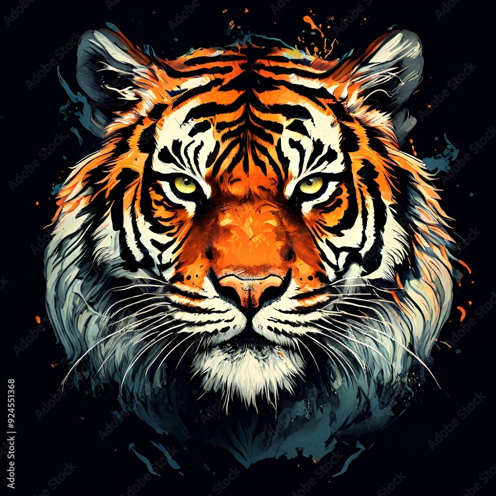 tiger head illustration tiger head illustration