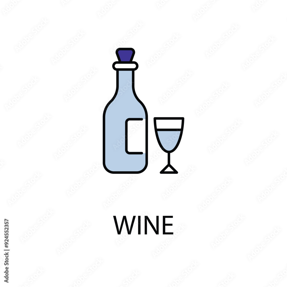 Wine icon design with white background stock illustration Wine icon design with white background stock illustration