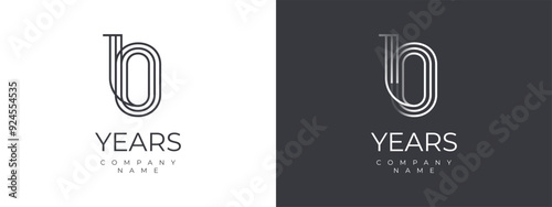 10 years anniversary logo template design