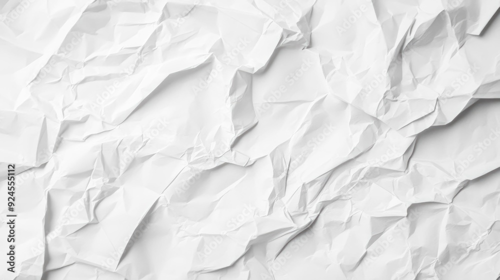 Obraz premium Crumpled White Paper Texture