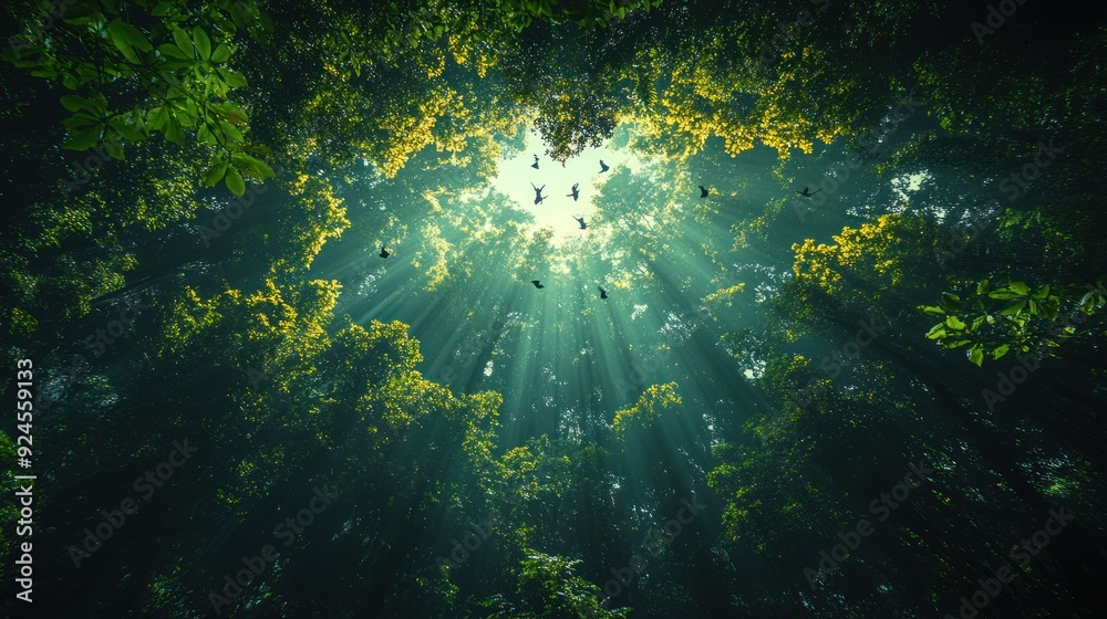 Obraz premium Sunlight Through the Canopy