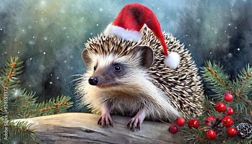 Christmas hedgehog