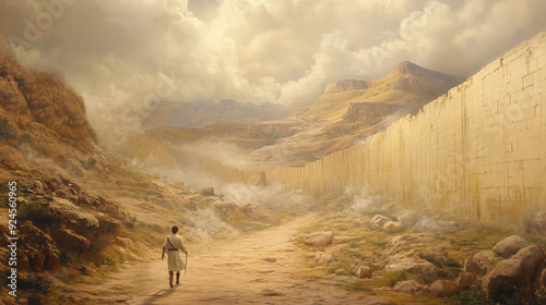 Joshua and the Walls of Jericho: A Dynamic Historical Battle Scene