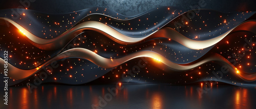 Modernes digitales Banner mit futuristischem Design