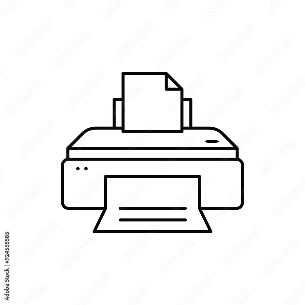Printer line Icon Vector Design Template Printer line Icon Vector Design Template