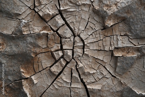 Cracked Textures and Fractured Surfaces on a Rugged Background photo