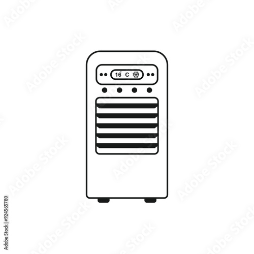 air conditioner sit vector icon