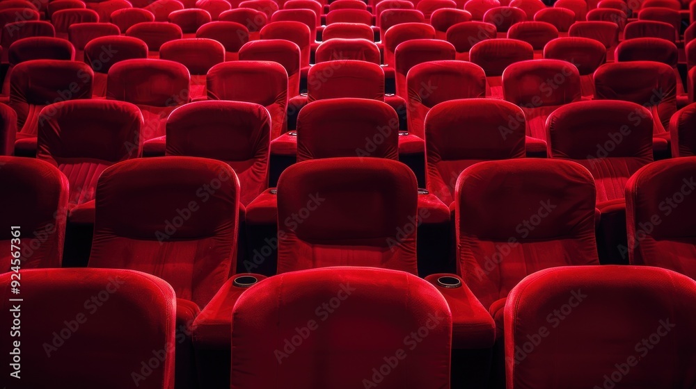 Obraz premium Empty Red Theater Seats