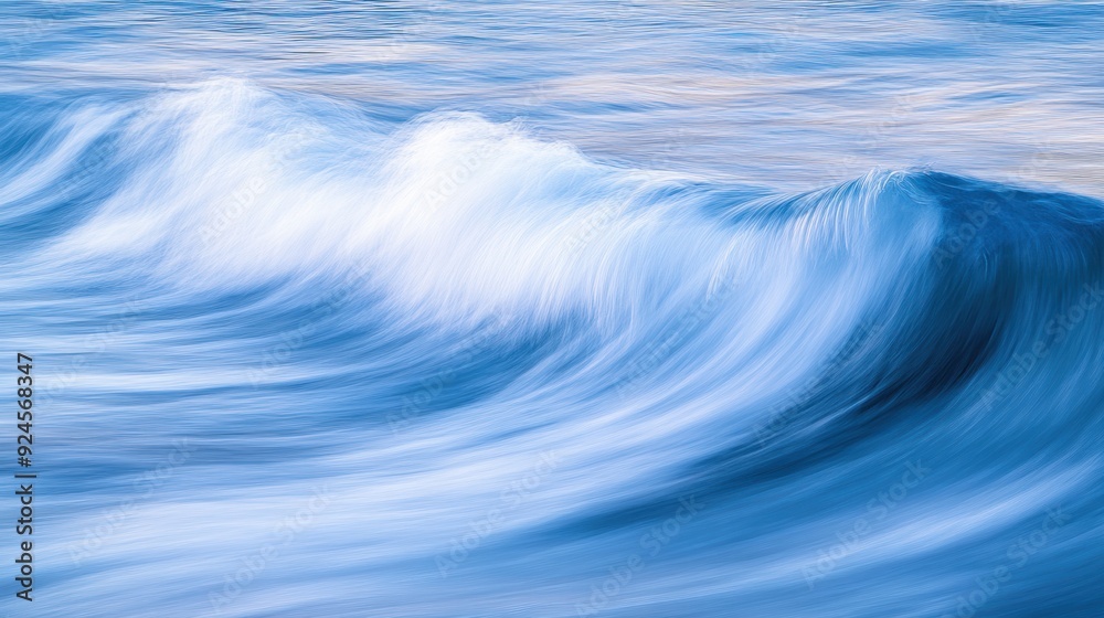 Abstract Blue Water Wave with Blurred Motion Abstract Blue Water Wave with Blurred Motion