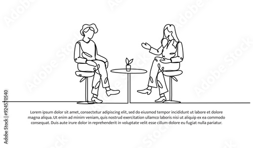 Continuous one line design of currently doing a podcasts. Minimalist style vector illustration on white background.