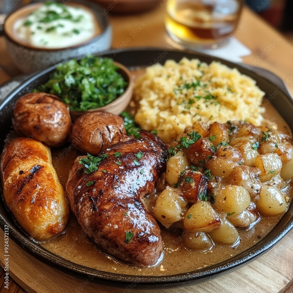 Authentic German Stew in a Rustic Kitchen Setting Authentic German Stew in a Rustic Kitchen Setting