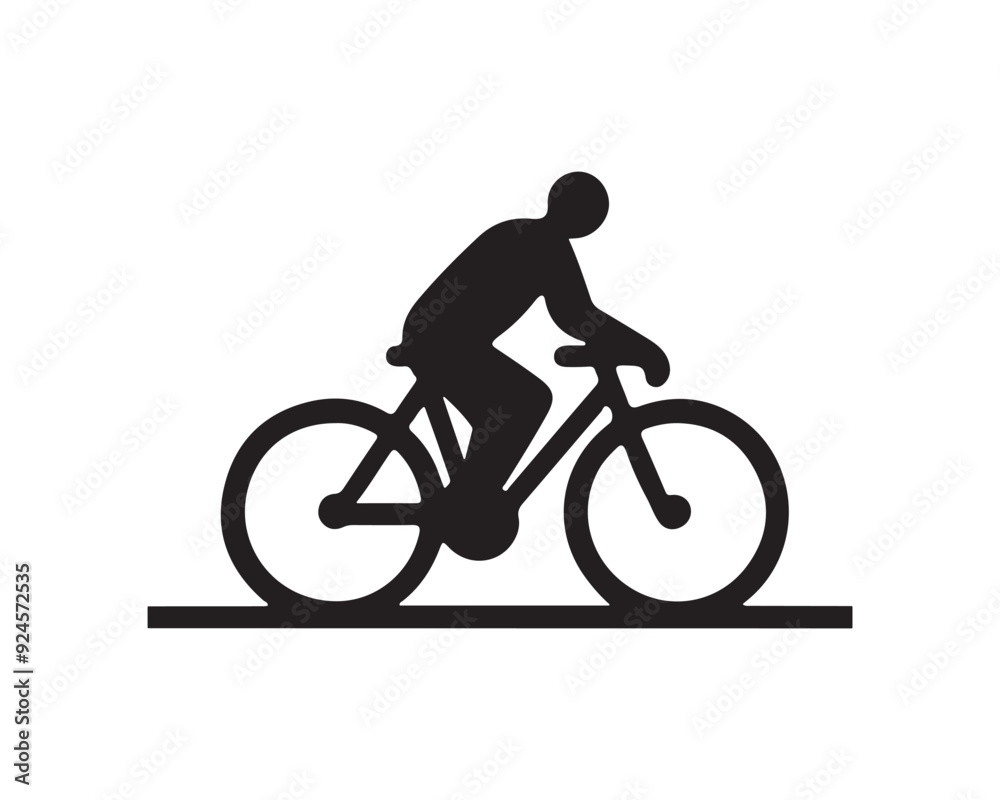 silhouette of a bicycle icon vector logo template silhouette of a bicycle icon vector logo template